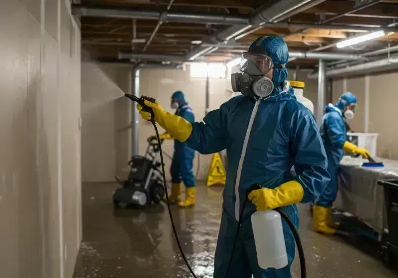 Basement Sanitization and Antimicrobial Treatment process in Summerfield, MD